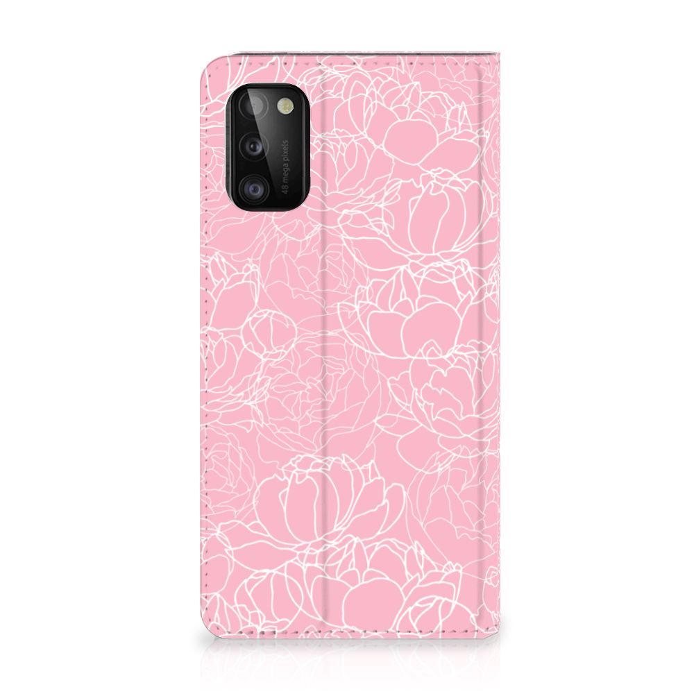 Samsung Galaxy A41 Smart Cover White Flowers - B2C Telecom