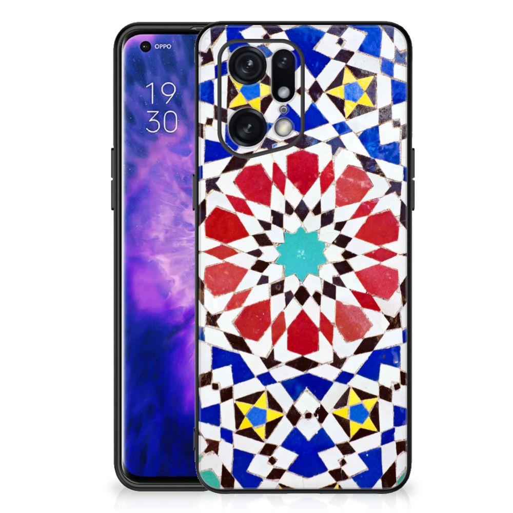 OPPO Find X5 Pro Marmeren Print Telefoonhoesje Mozaïek B2C Telecom