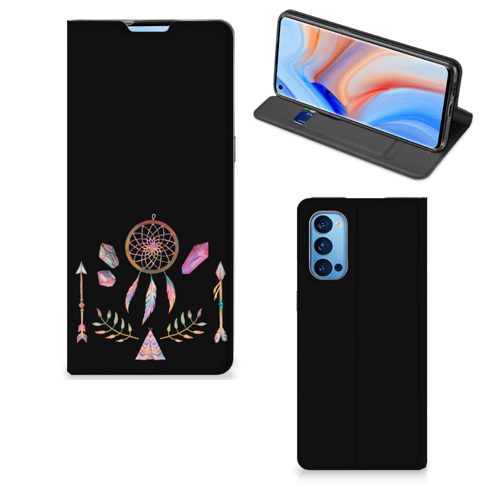 OPPO Reno4 Pro 5G Magnet Case Boho Dreamcatcher - B2C Telecom