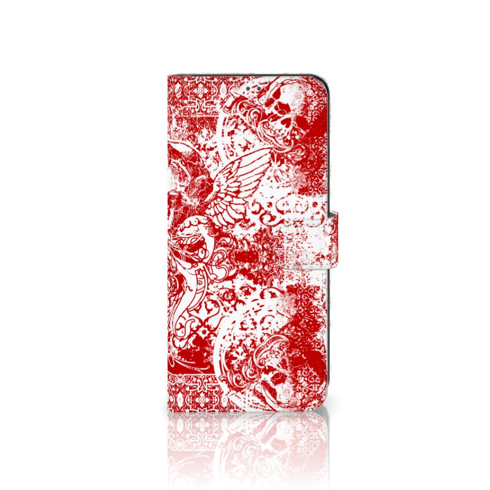 Telefoonhoesje met Naam Nokia 5.3 Angel Skull Rood