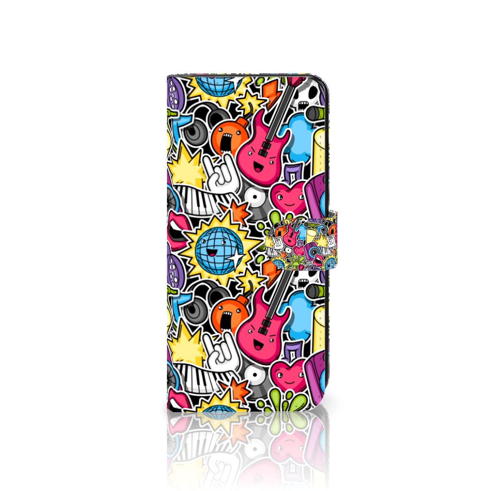 OPPO Reno8 Wallet Case met Pasjes Punk Rock