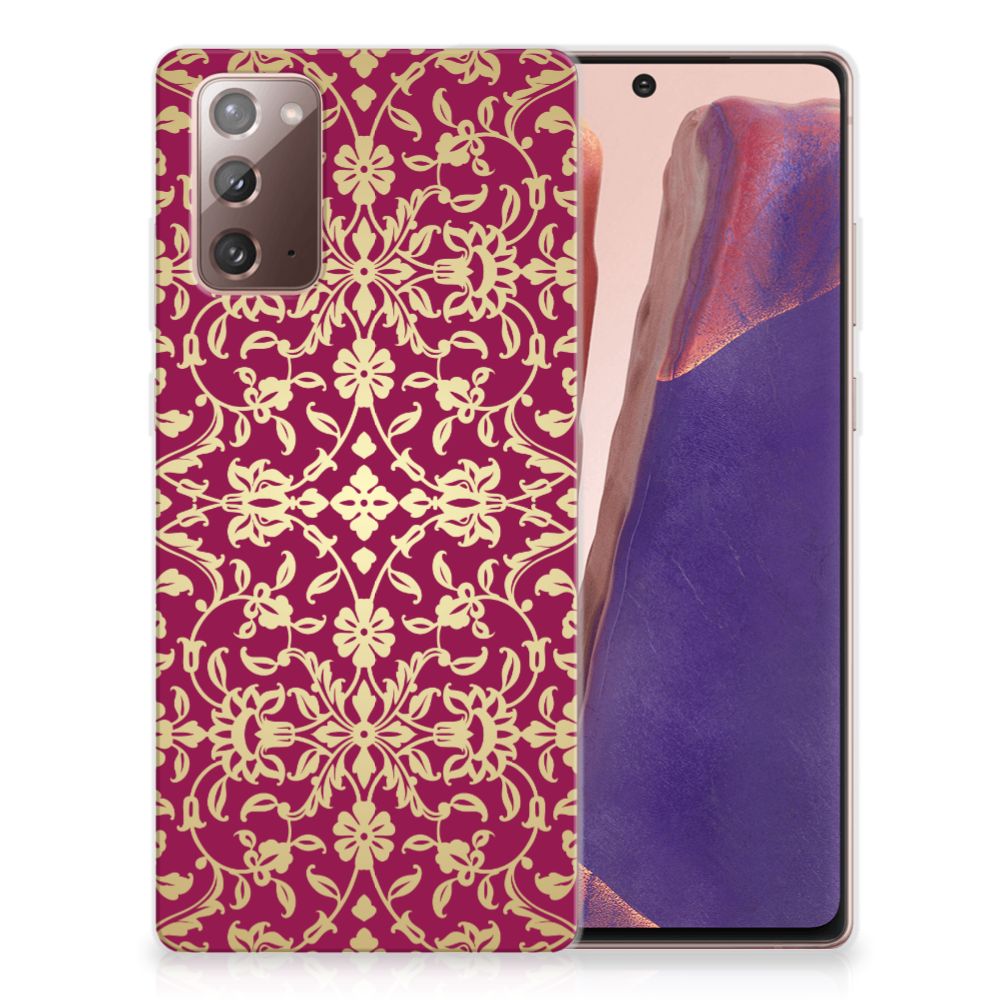 Siliconen Hoesje Samsung Note 20 Barok Pink B2C Telecom