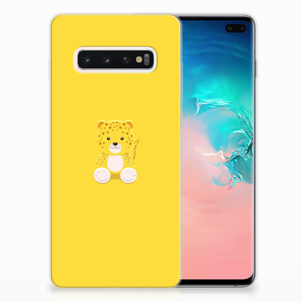 Samsung Galaxy S10 Plus Telefoonhoesje met Naam Baby Leopard