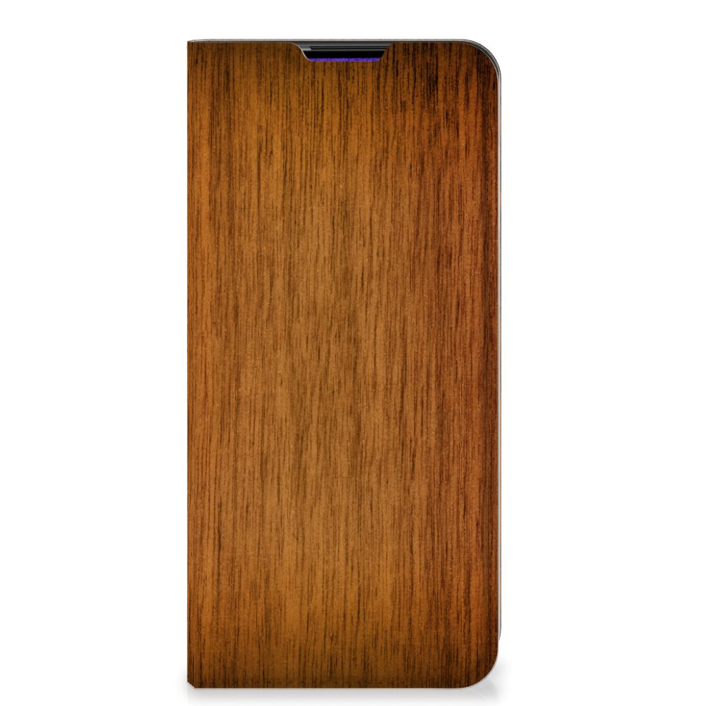 Samsung Galaxy A03s Book Wallet Case Donker Hout - B2C Telecom