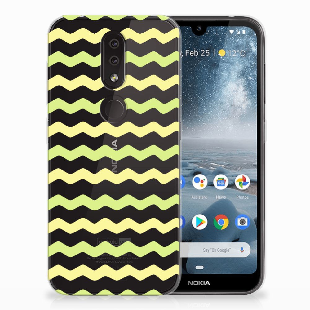 Nokia 4.2 TPU bumper Waves Yellow