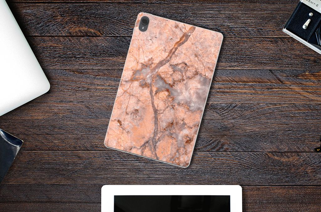 Lenovo Tab P11 | P11 Plus Tablet Back Cover Marmer Oranje - B2C Telecom