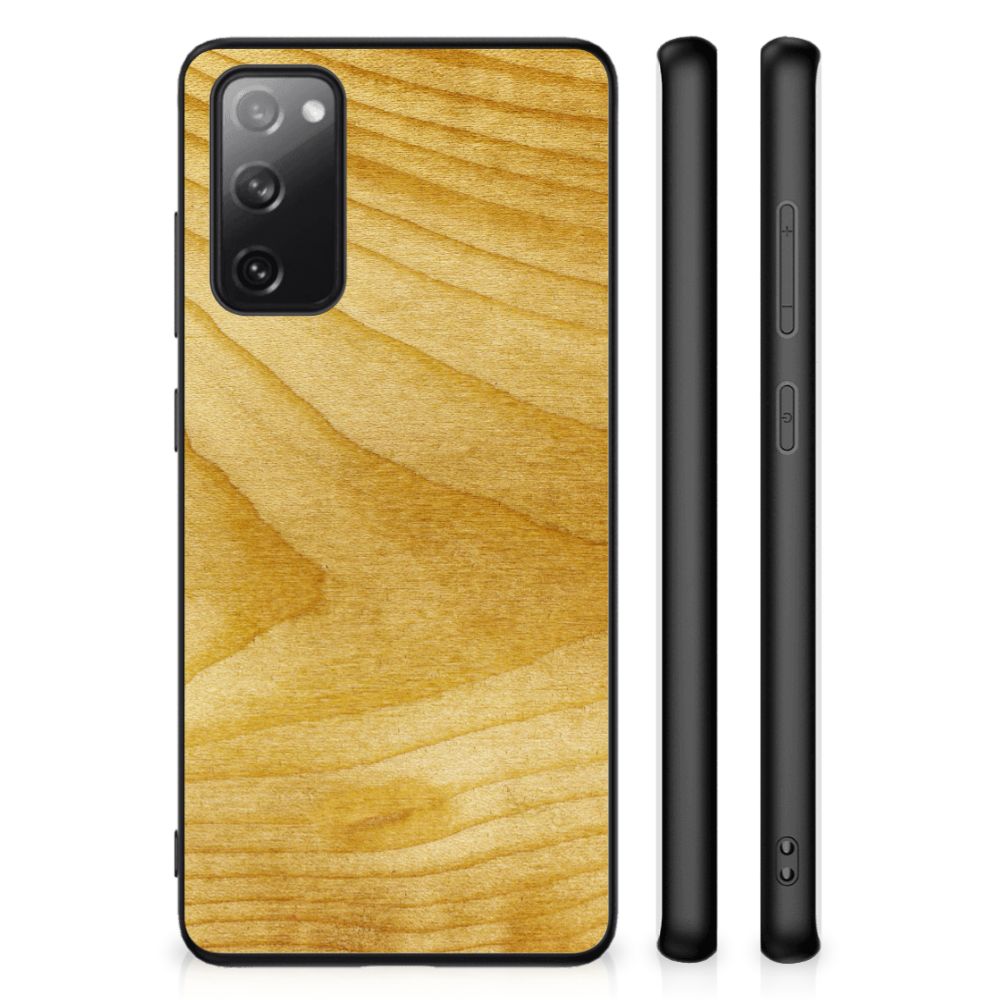 Samsung Galaxy S20 FE Houten Print Telefoonhoesje Licht Hout B2C Telecom
