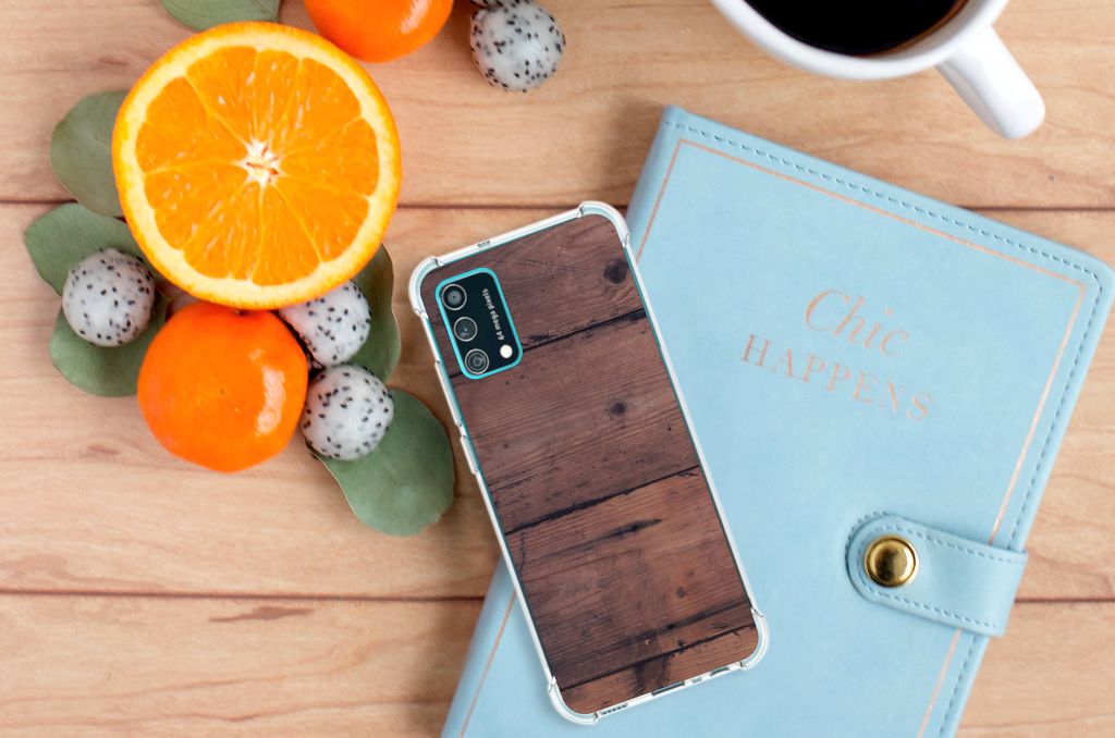Samsung Galaxy M02s | A02s Stevig Telefoonhoesje Old Wood B2C Telecom