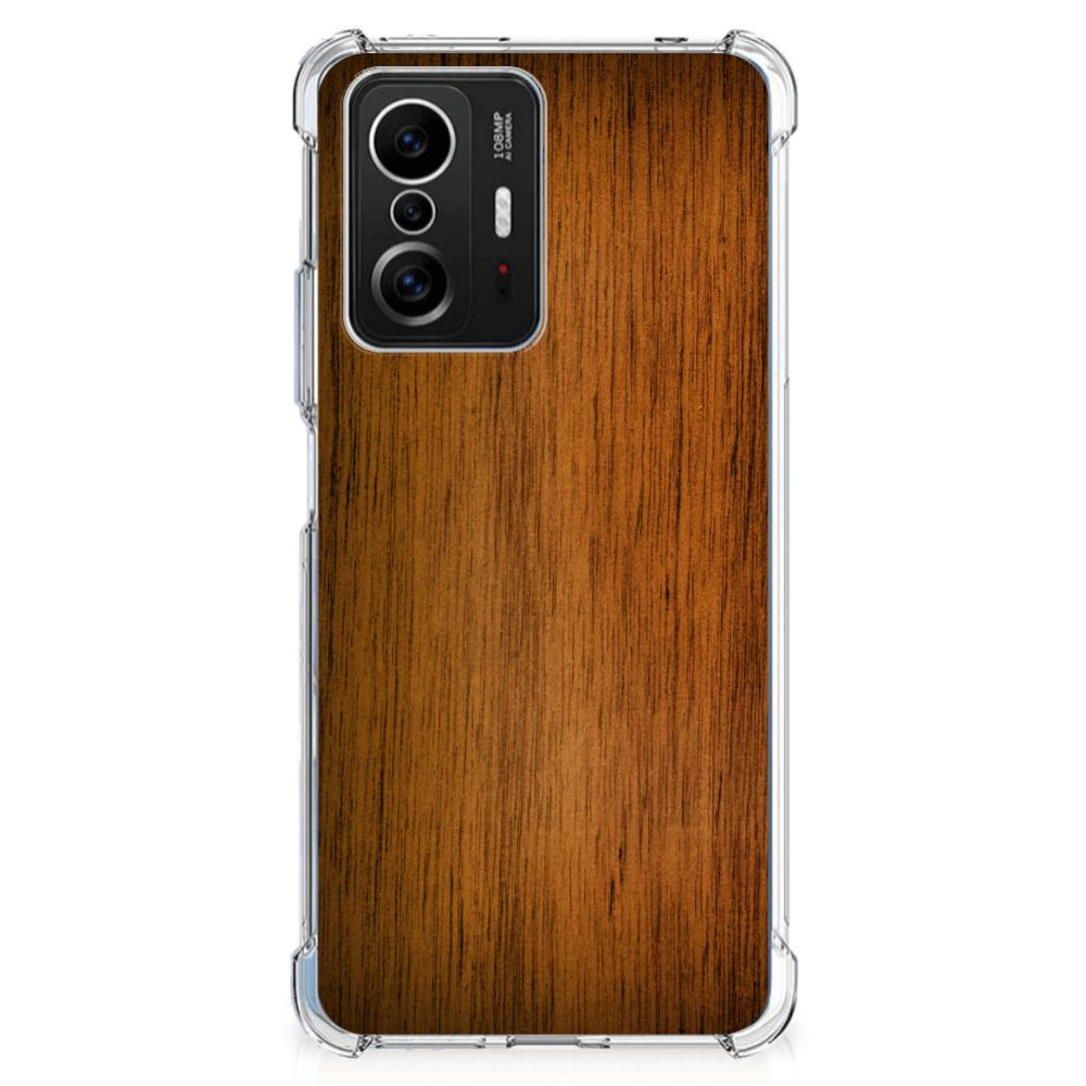 Xiaomi 11T | 11T Pro Stevig Telefoonhoesje Donker Hout