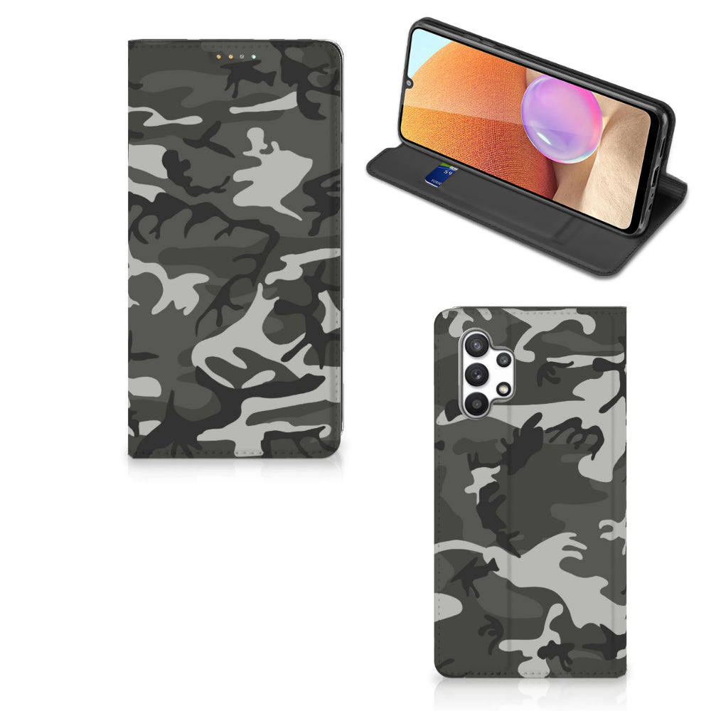 Samsung Galaxy A32 4G | A32 5G Enterprise Editie Hoesje met Magneet Army Light