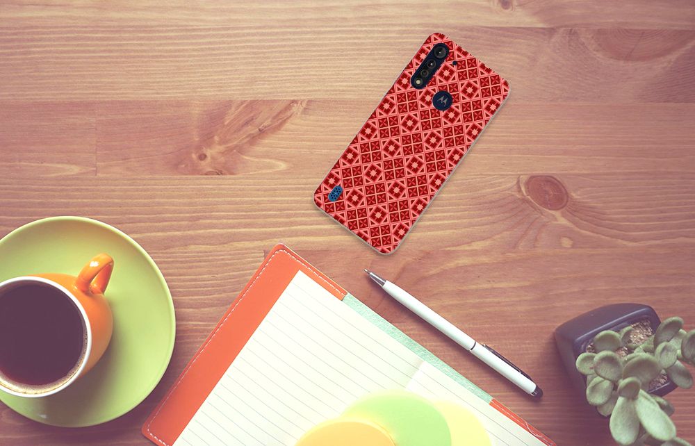 Motorola Moto G8 Power Lite TPU bumper Batik Rood B2C Telecom
