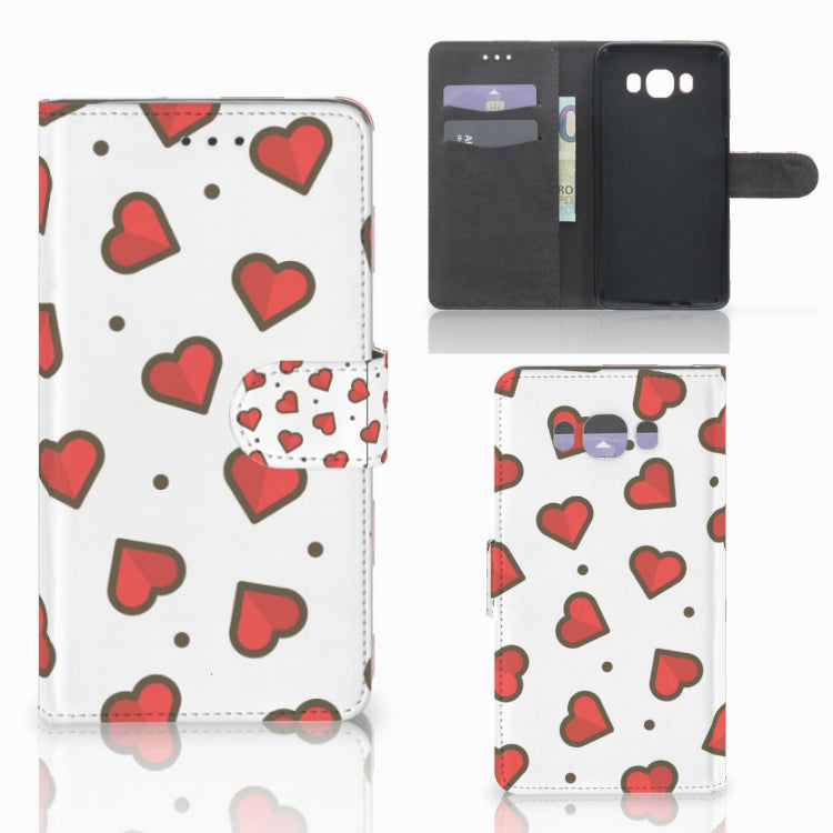 Samsung Galaxy J7 2016 Telefoon Hoesje Hearts