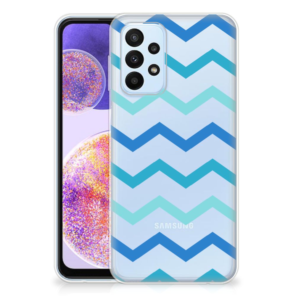 Samsung Galaxy A23 TPU bumper Zigzag Blauw B2C Telecom