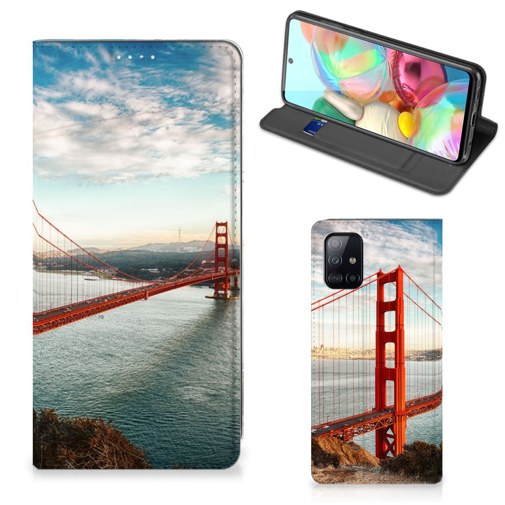 Samsung Galaxy A71 Book Cover Golden Gate Bridge