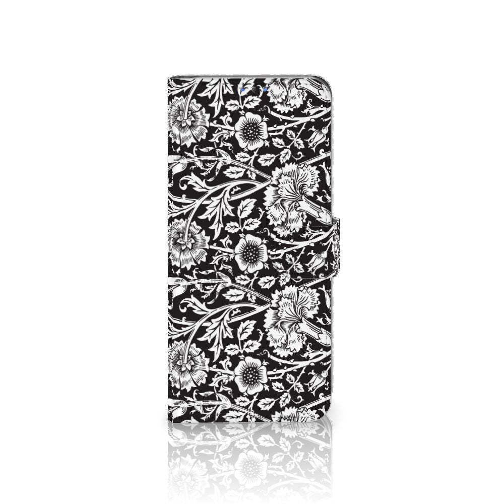 Motorola G8 Power Lite Hoesje Black Flowers