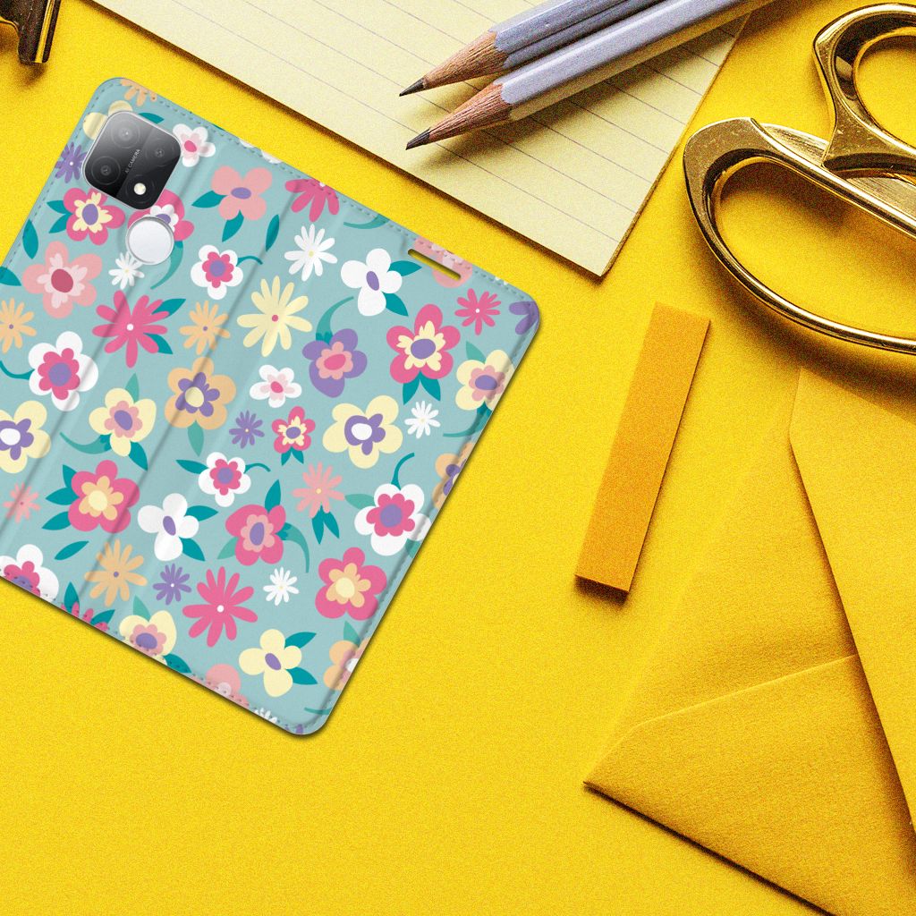 OPPO A15 Smart Cover Flower Power - B2C Telecom