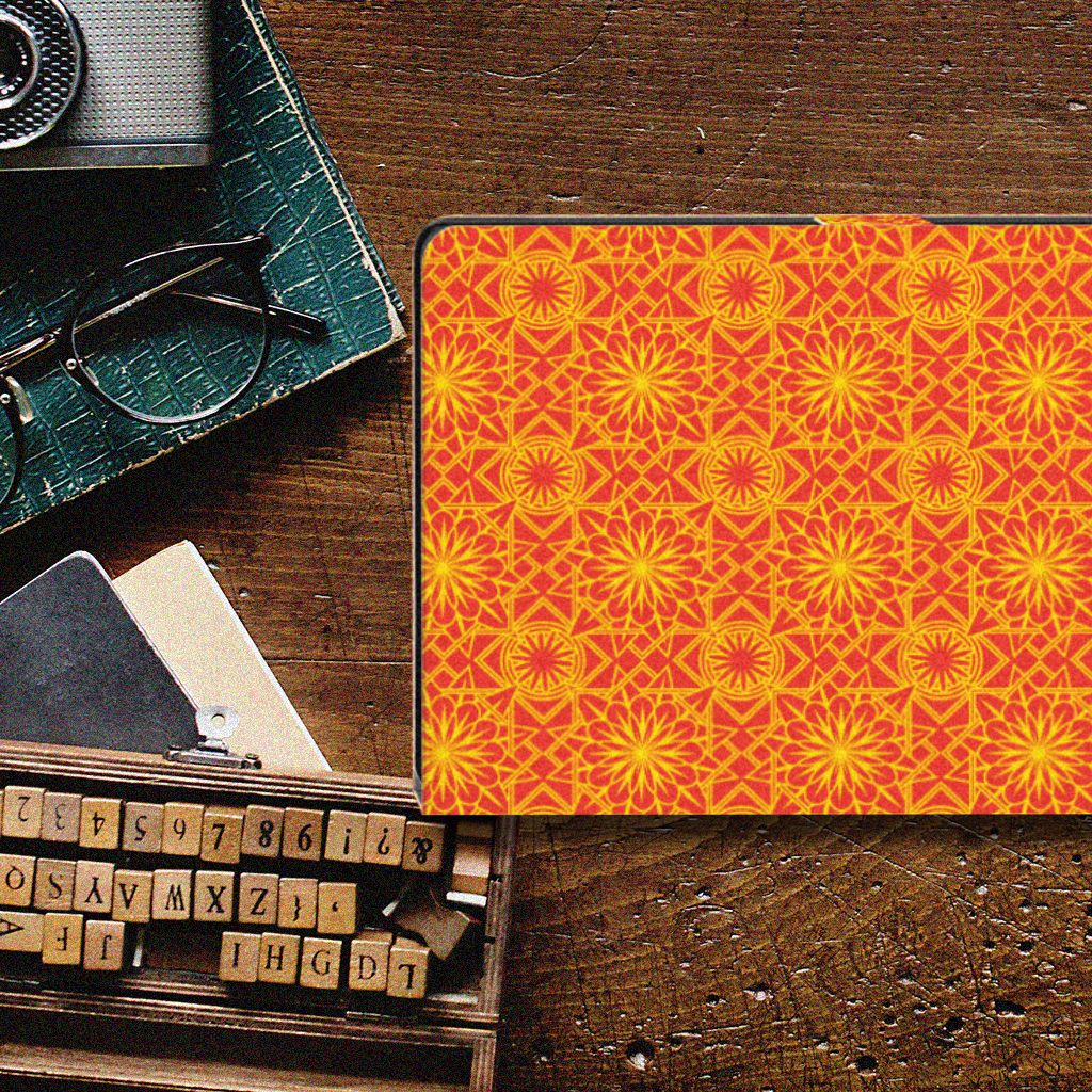 Samsung Galaxy Tab A8 2021/2022 Tablet Hoes Batik Oranje