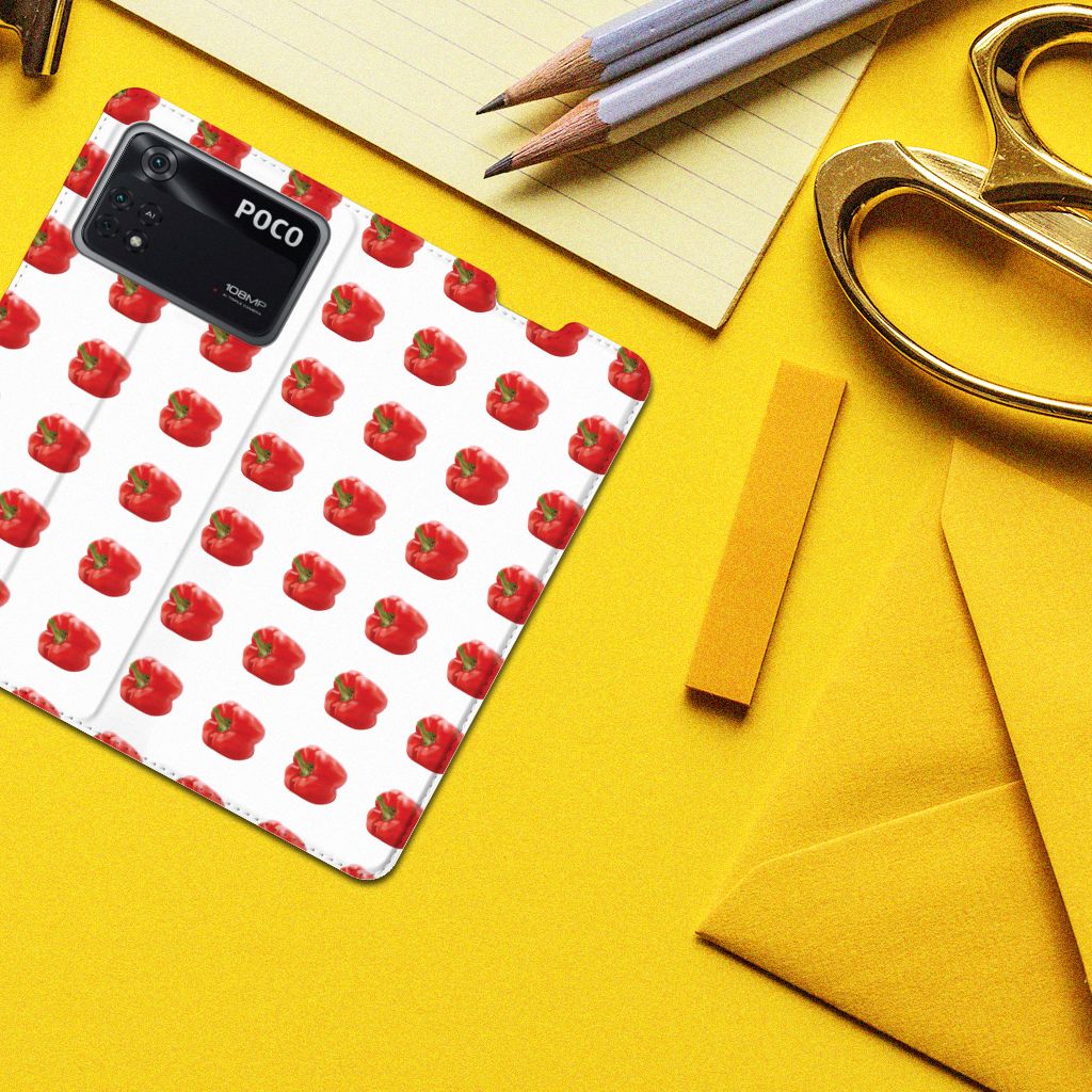 Poco X4 Pro 5G Flip Style Cover Paprika Red - B2C Telecom