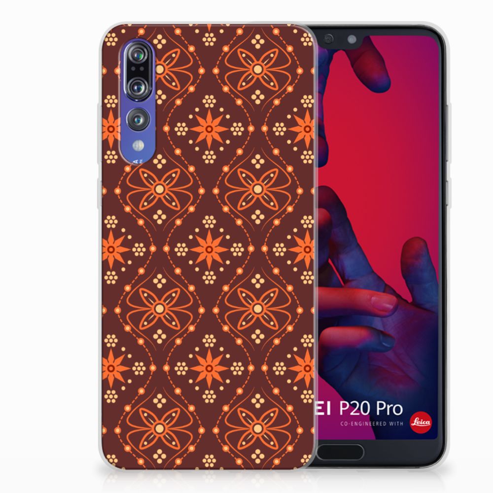 Huawei P20 Pro TPU bumper Batik Brown