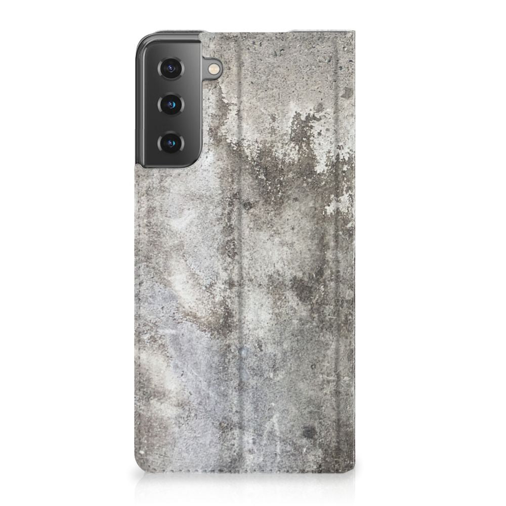 Samsung Galaxy S21 Plus Standcase Beton Print - B2C Telecom