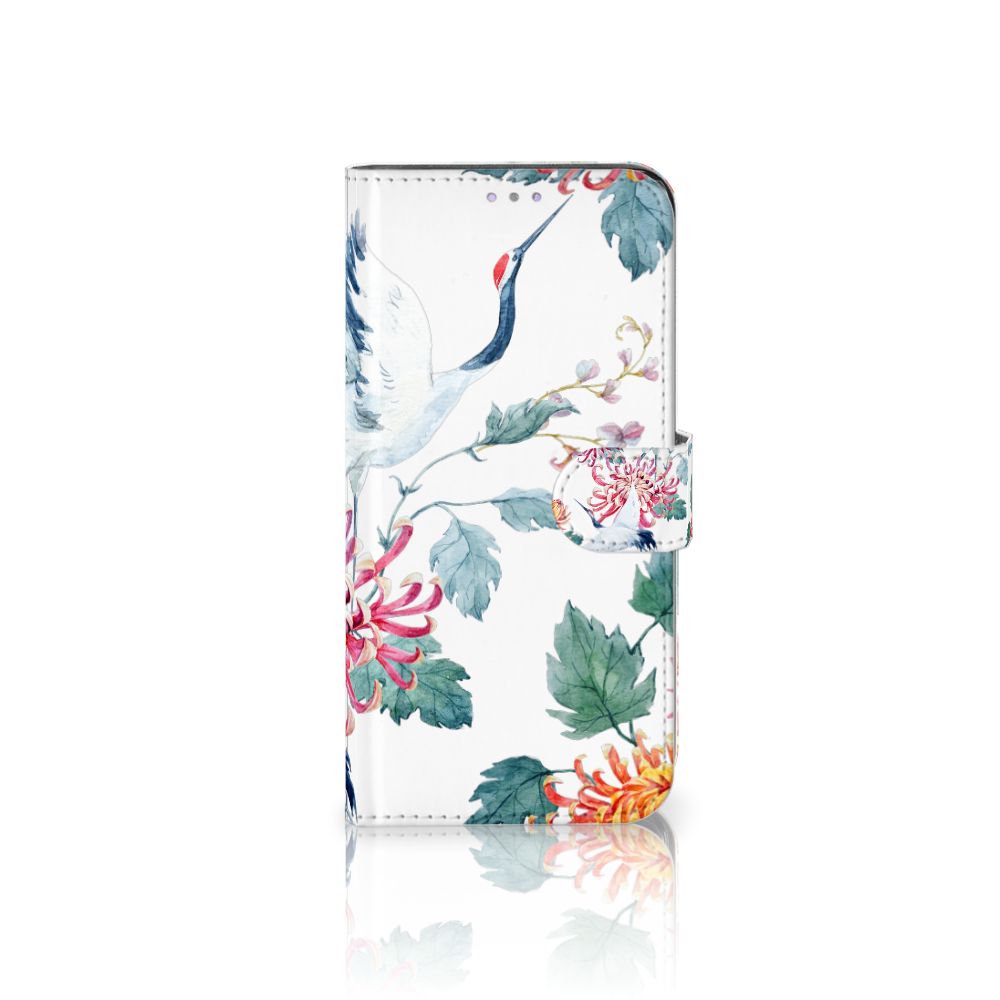 Samsung Galaxy A31 Telefoonhoesje met Pasjes Bird Flowers