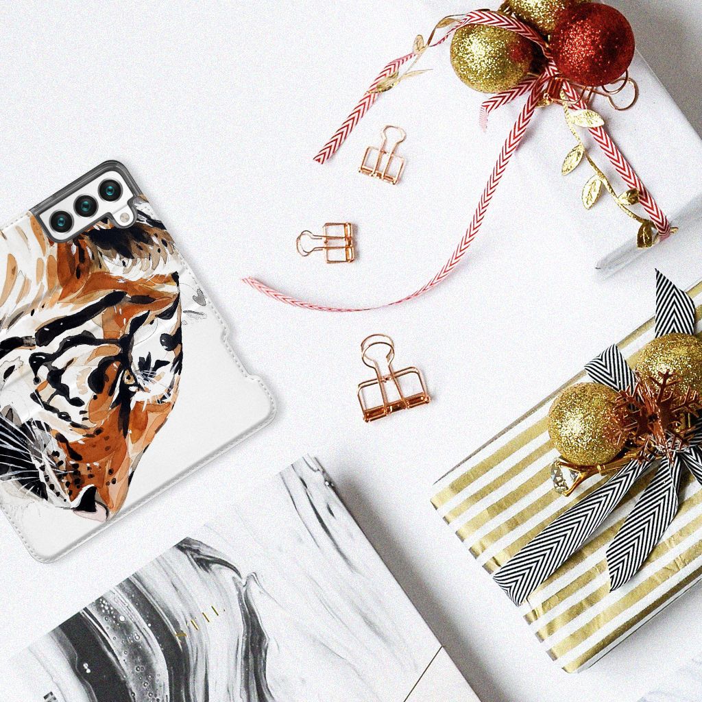 Bookcase Samsung Galaxy S22 Watercolor Tiger - B2C Telecom