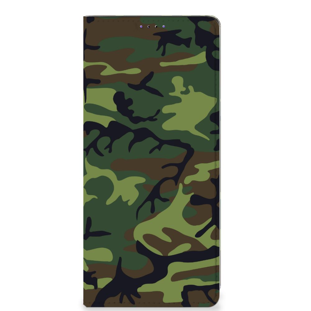 Samsung Galaxy A22 5G Hoesje met Magneet Army Dark