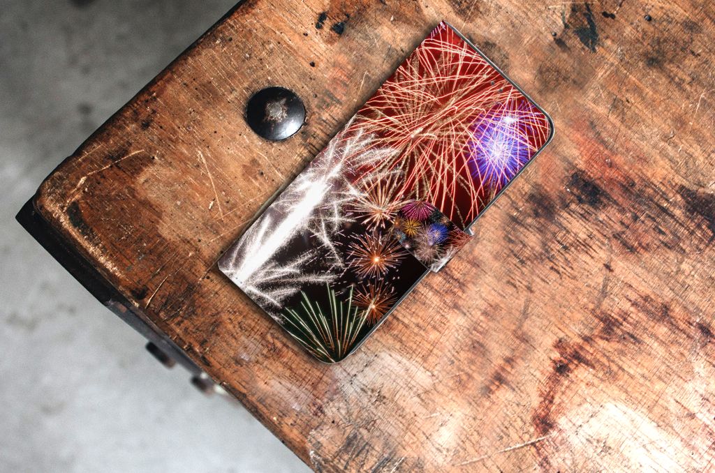 Nokia 5.3 Wallet Case met Pasjes Vuurwerk