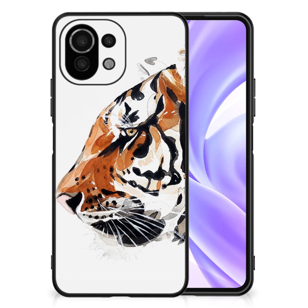 Kleurrijke Telefoonhoesje Xiaomi 11 Lite 5G NE | Mi 11 Lite Watercolor Tiger