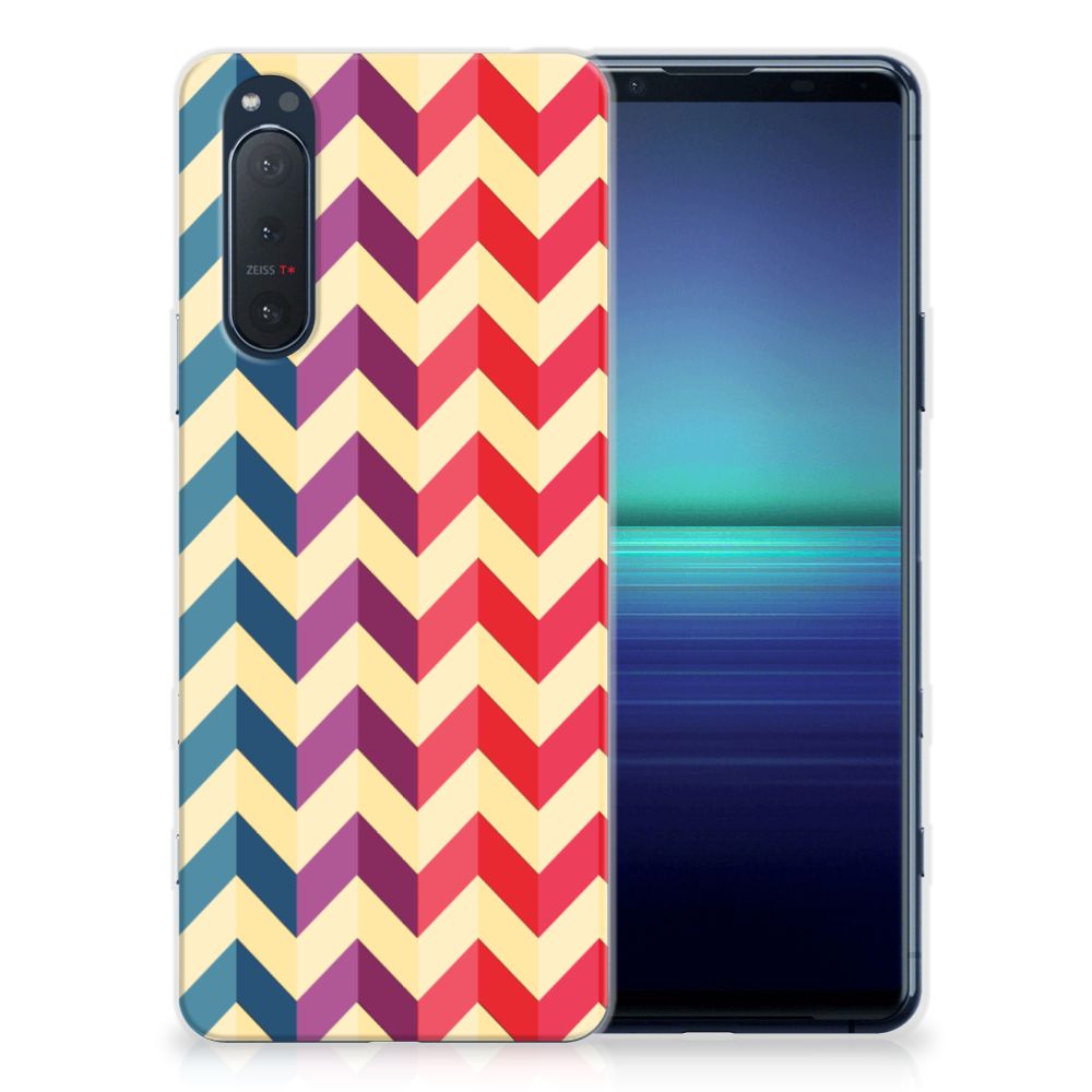 Sony Xperia 5II TPU bumper Zigzag Multi Color