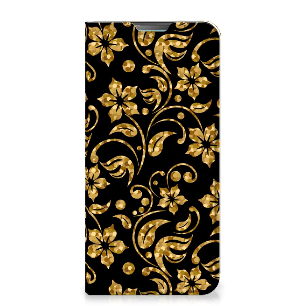 Nokia 3.4 Smart Cover Gouden Bloemen - B2C Telecom