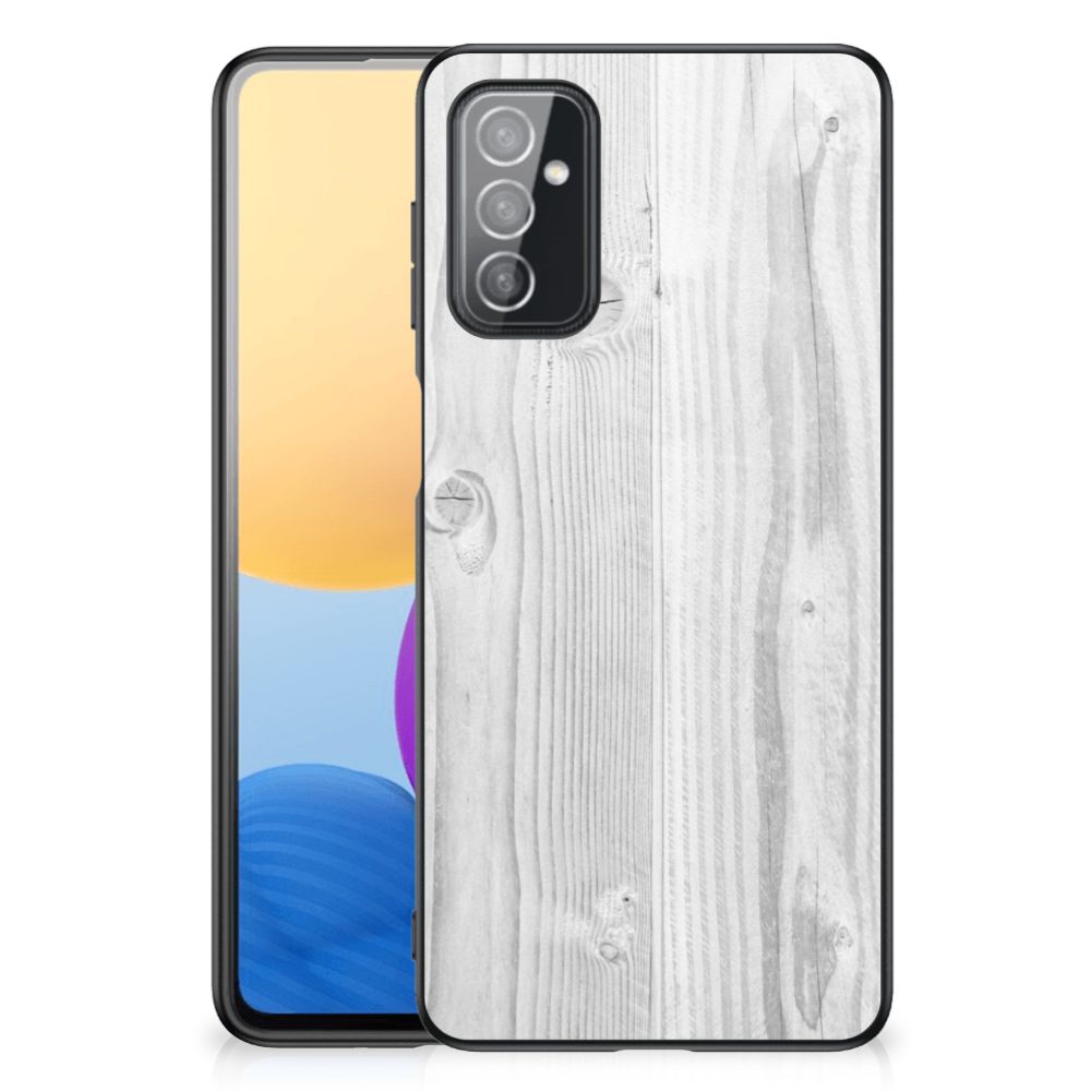 Samsung Galaxy M52 Houten Print Telefoonhoesje White Wood B2C Telecom