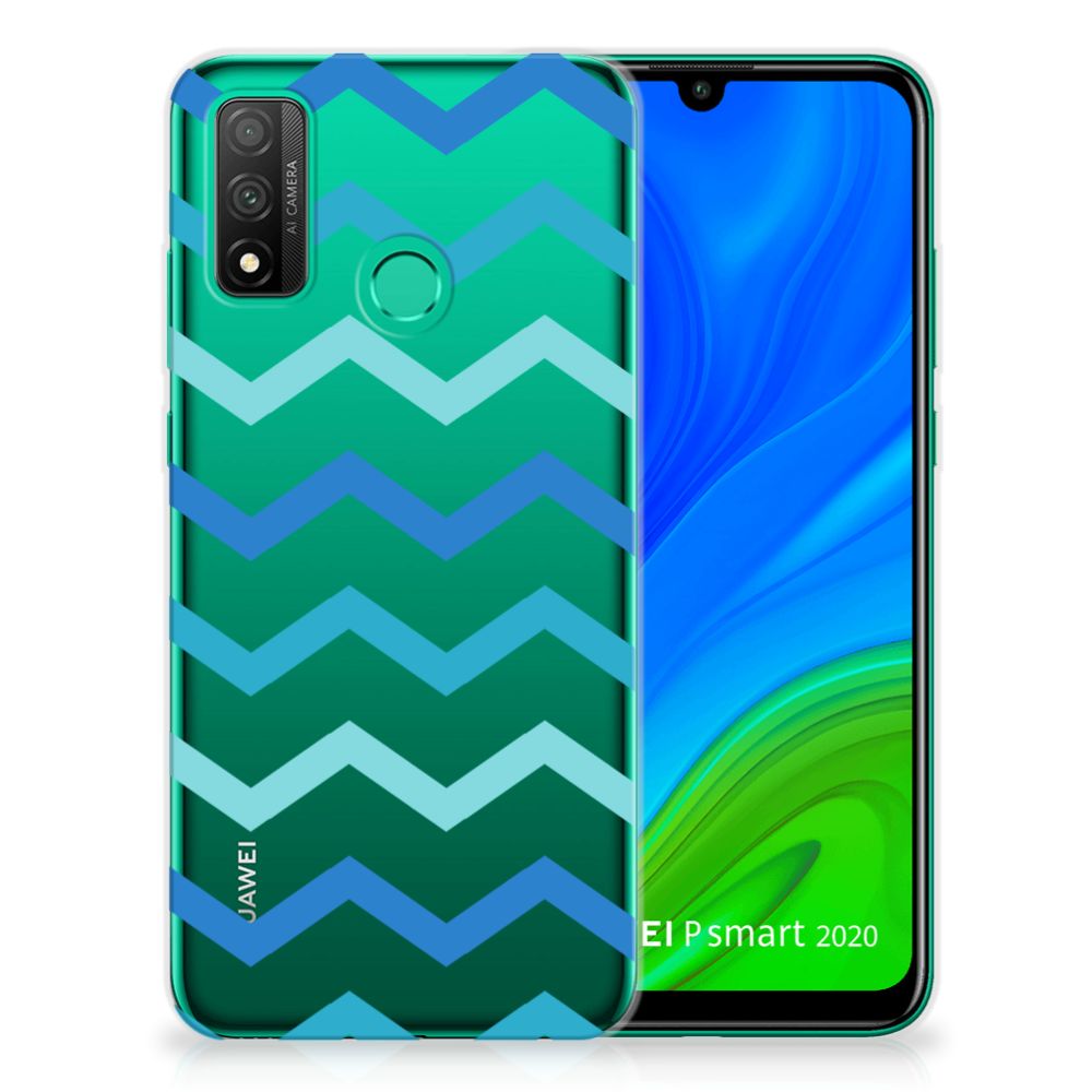 Huawei P Smart 2020 TPU bumper Zigzag Blauw B2C Telecom