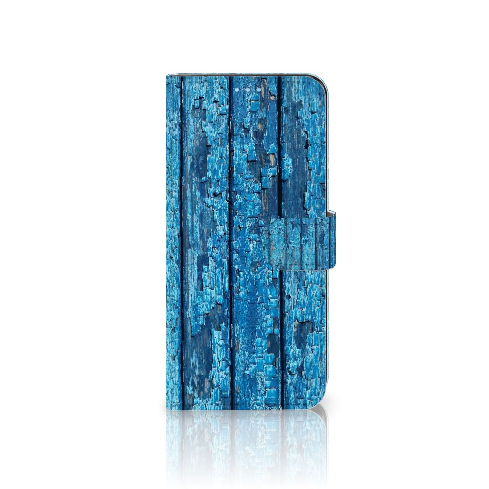 OPPO A74 4G Book Style Case Wood Blue