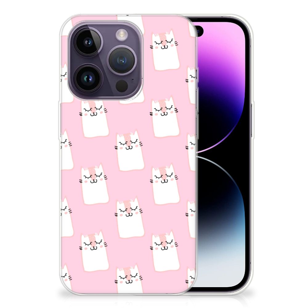 Apple iPhone 14 Pro TPU Hoesje Sleeping Cats B2C Telecom