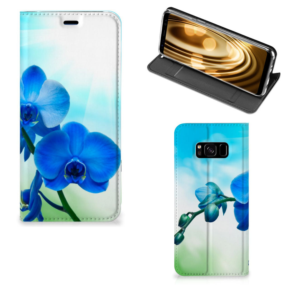 Samsung Galaxy S8 Smart Cover Orchidee Blauw - Cadeau voor je Moeder