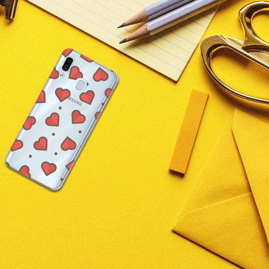 Samsung Galaxy A30 TPU bumper Hearts