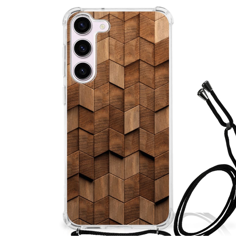 Stevig Telefoonhoesje voor Samsung Galaxy S23 Wooden Cubes B2C Telecom