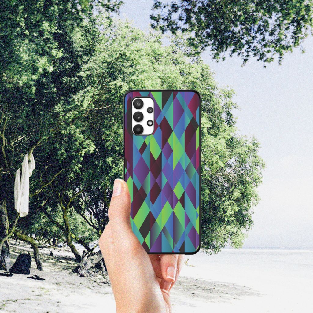 Samsung Galaxy A32 5G Backcover Abstract Green Blue B2C Telecom