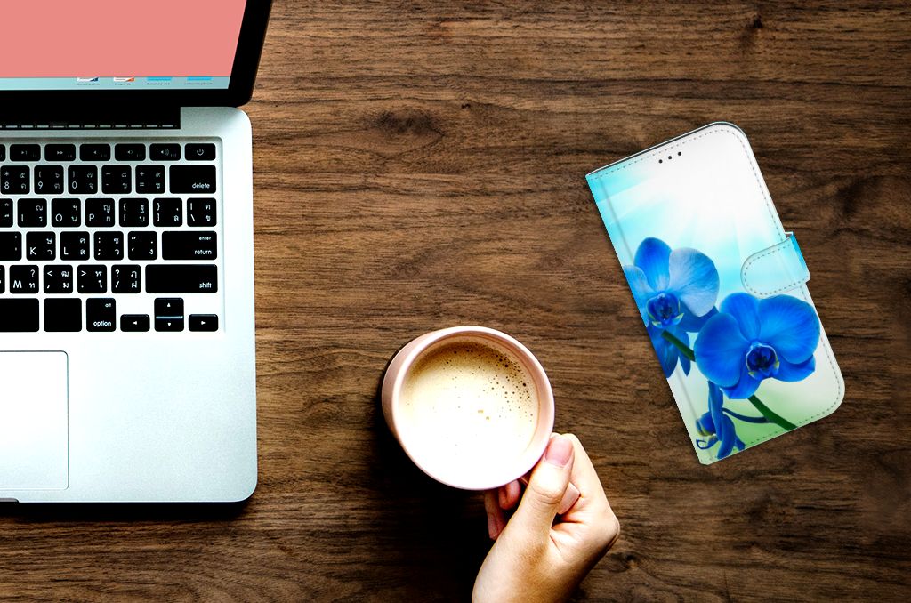 Apple iPhone 12 Pro Max Hoesje Orchidee Blauw - Cadeau voor je Moeder