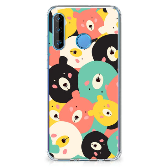 Huawei P30 Lite Stevig Bumper Hoesje Bears