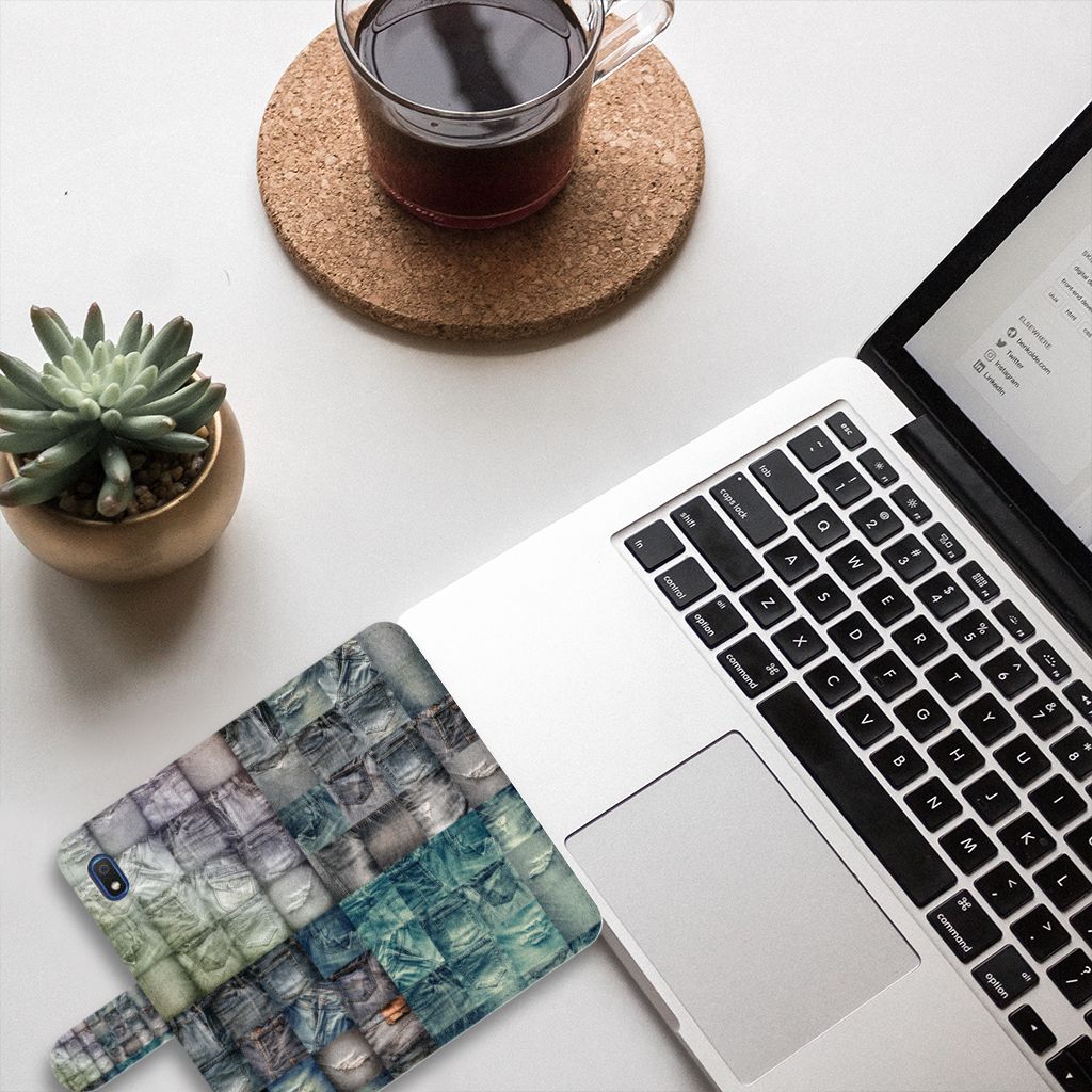Wallet Case met Pasjes Samsung Galaxy A10 Spijkerbroeken