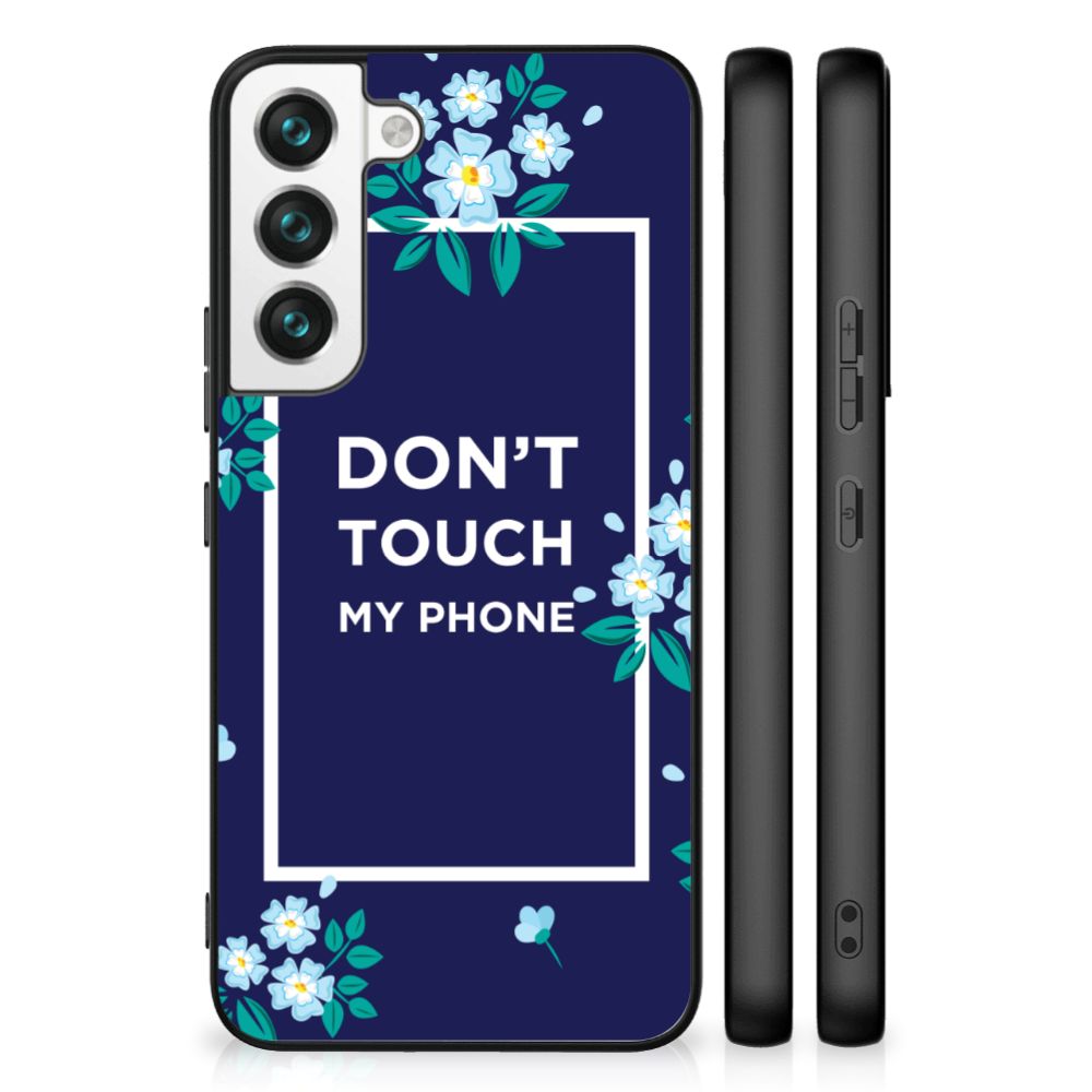 Samsung Galaxy S22 Telefoon Hoesje Flowers Blue DTMP B2C Telecom