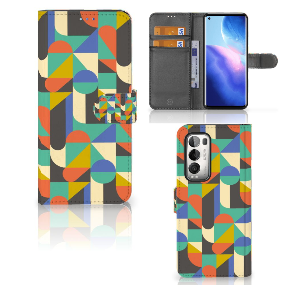 OPPO Find X3 Neo 5G Telefoon Hoesje Funky Retro
