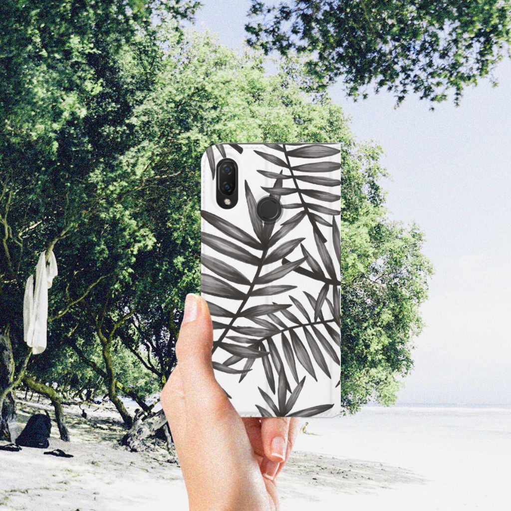 Huawei P Smart Plus Smart Cover Leaves Grey