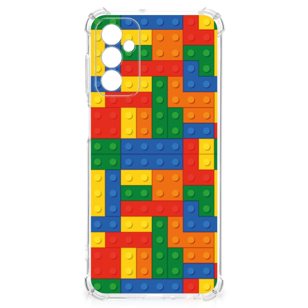 Samsung Galaxy M13 4G | M23 Doorzichtige Silicone Hoesje Blokken B2C Telecom
