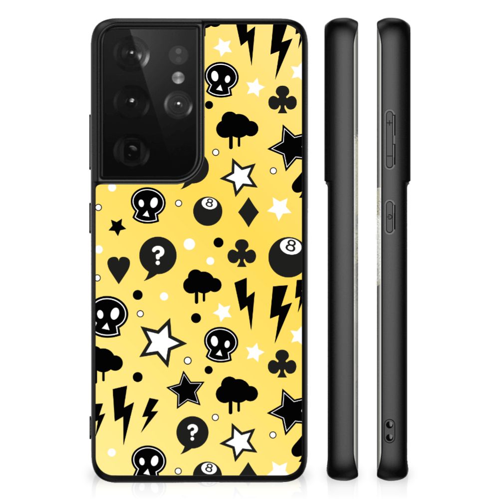 Telefoonhoesje Samsung Galaxy S21 Ultra Punk Geel B2C Telecom