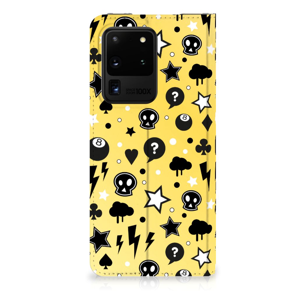Mobiel BookCase Samsung Galaxy S20 Ultra Punk Geel - B2C Telecom
