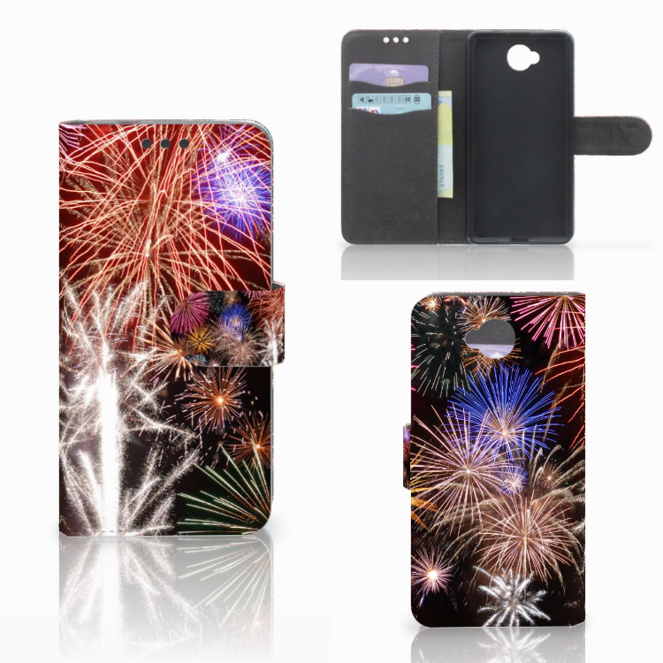 Microsoft Lumia 650 Wallet Case met Pasjes Vuurwerk