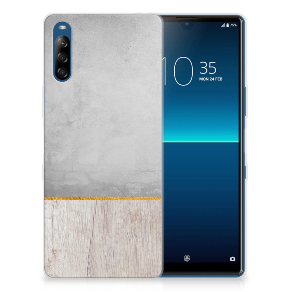 Sony Xperia L4 Bumper Hoesje Wood Concrete